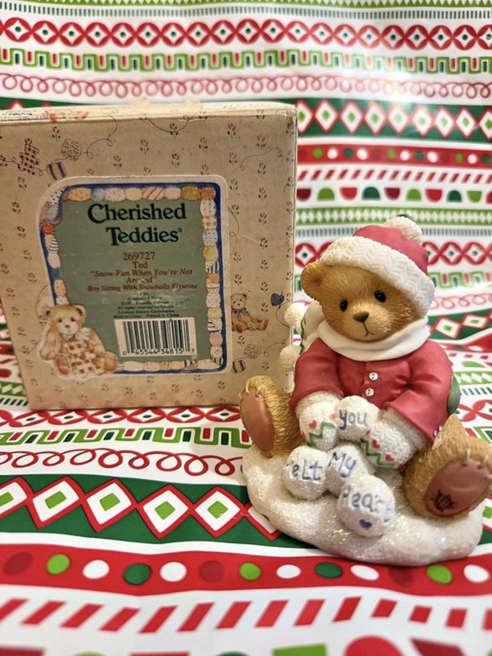Cherished Teddies Snow Fun When You're Not Around Teddy Bear